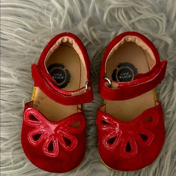 Livie & Luca Vibrant Red Suede Dress Shoes - Picture 2 of 3